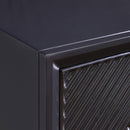 Orlando Black Finish 2 Drawers Side Table by Lavishway | Bedside Tables-24426