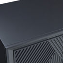 Orlando Black Gloss Wooden 4 Doors Sideboard by Lavishway | Sideboards-24358