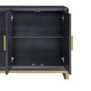 Orlando Black Gloss Wooden 4 Doors Sideboard by Lavishway | Sideboards-24356