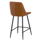 Oslo Tan Faux Leather Bar Chair by Lavishway | Bar Stools-51107