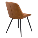 Oslo Modern Tan Faux Leather Dining Chair by Lavishway | Dining Chairs-51104