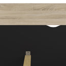 Oslo Euro Black & Oak Finish King Size Bed