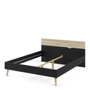 Oslo Euro Black & Oak Finish King Size Bed