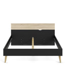 Oslo Euro Black & Oak Finish King Size Bed