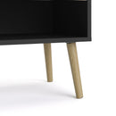 Oslo Oak & Black 1 Drawer Bedside Cabinet