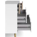 Oslo White and Oak 4 Drawer Chest by Lavishway | Chest Of Drawers-41987