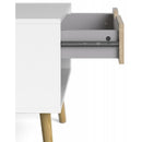 Oslo White and Oak Bedside Cabinet by Lavishway | Bedside Tables-43993