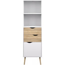 Oslo Bookcase in White and Oak by Lavishway | Book Shelves and Cabinets-43985