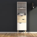 Oslo Bookcase in White and Oak by Lavishway | Book Shelves and Cabinets-43984