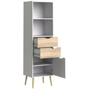 Oslo Bookcase in White and Oak by Lavishway | Book Shelves and Cabinets-43987