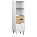 Oslo Bookcase in White and Oak by Lavishway | Book Shelves and Cabinets-43986