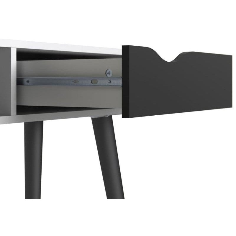 Oslo White & Black Matt Console Table by Lavishway | Hallway Console Table-41947