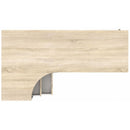 Oslo 2 Drawers White & Oak Desk by Lavishway | -41906