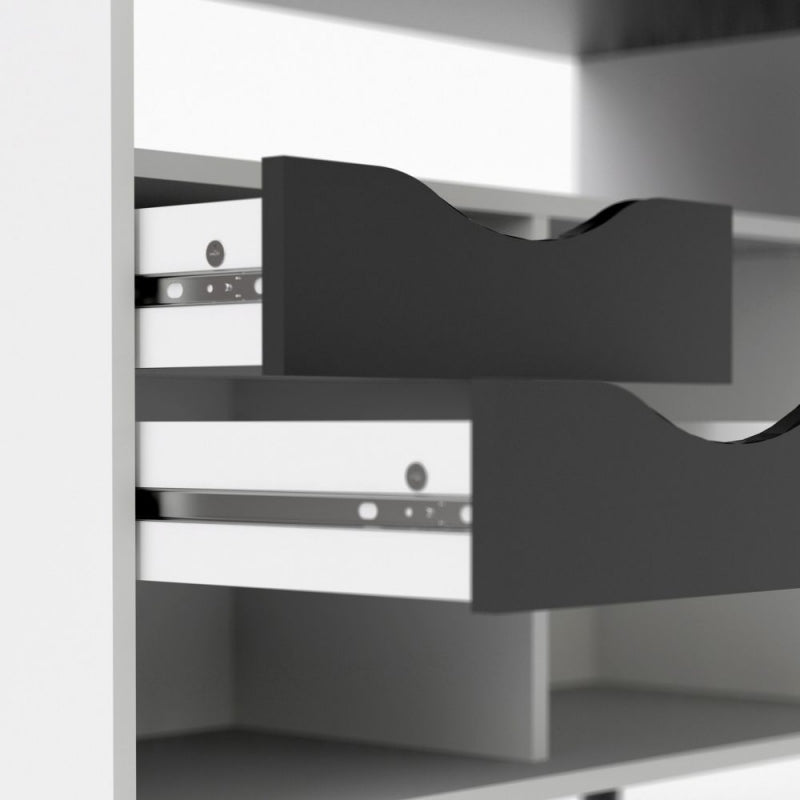 Oslo White and Black Matt Desk by Lavishway | Reclaimed Wood Desks-41896