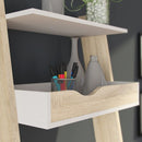 Oslo White and Oak Leaning Desk by Lavishway | Desks-41848