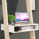 Oslo White and Oak Leaning Desk by Lavishway | Desks-41850