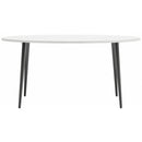 Oslo White and Black Matt Oval Dining Table by Lavishway | Dining Tables-41888