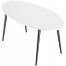 Oslo White and Black Matt Oval Dining Table by Lavishway | Dining Tables-41889