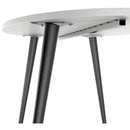 Oslo White and Black Matt Oval Dining Table by Lavishway | Dining Tables-41890