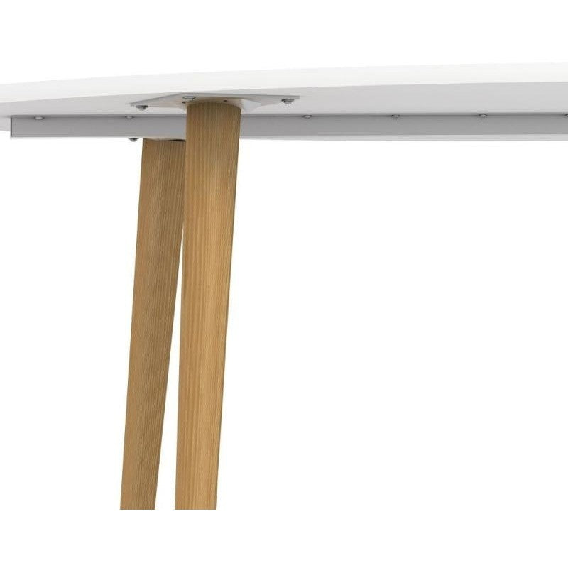 Oslo White and Oak Oval Dining Table by Lavishway | Dining Tables-41914