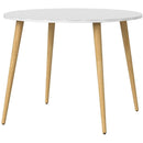 Oslo White and Oak Round Dining Table by Lavishway | Dining Tables-41908
