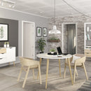 Oslo White and Oak Round Dining Table by Lavishway | Dining Tables-41910