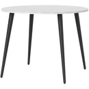Oslo White and Black Matt Round Dining Table by Lavishway | Dining Tables-41869
