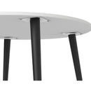 Oslo White and Black Matt Round Dining Table by Lavishway | Dining Tables-41870