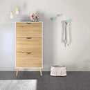 Oslo White and Oak Shoe Cabinet by Lavishway | Shoe Cabinets-41852
