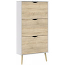 Oslo White and Oak Shoe Cabinet by Lavishway | Shoe Cabinets-41853