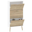 Oslo White and Oak Shoe Cabinet by Lavishway | Shoe Cabinets-41854