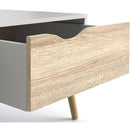 Oslo White & Oak Finish Storage Coffee Table by Lavishway | Coffee Tables-41942