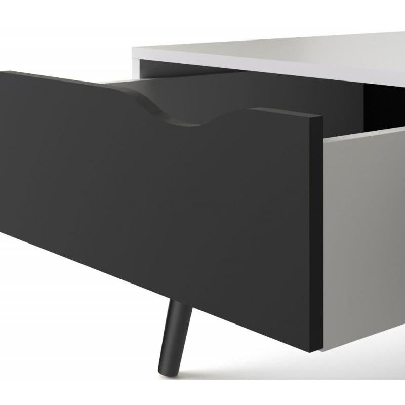 Oslo White & Black Matt Storage Coffee Table by Lavishway | Coffee Tables-41929