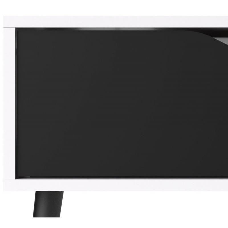 Oslo White & Black Matt Storage Coffee Table by Lavishway | Coffee Tables-41930