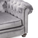Oxford Grey Velvet Chesterfield Armchair by Lavishway | Velvet Sofa-51184