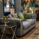 Oxford Grey Velvet Chesterfield 3 Seater Sofa by Lavishway | Velvet Sofa-51174