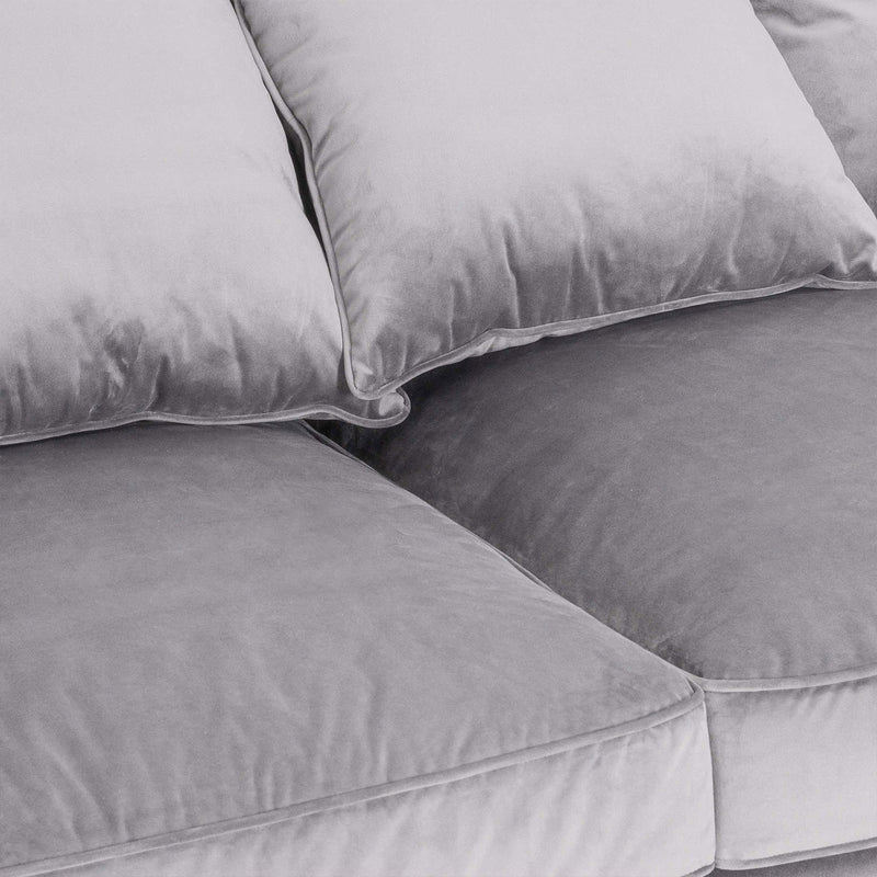 Oxford Grey Velvet Chesterfield 3 Seater Sofa by Lavishway | Velvet Sofa-51179