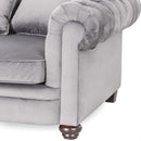 Oxford Grey Velvet Chesterfield 3 Seater Sofa by Lavishway | Velvet Sofa-51178