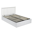 Oxford White Wooden Double Bed by Lavishway | Wooden Beds-28417