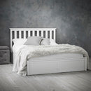 Oxford White Wooden Double Bed by Lavishway | Wooden Beds-28416