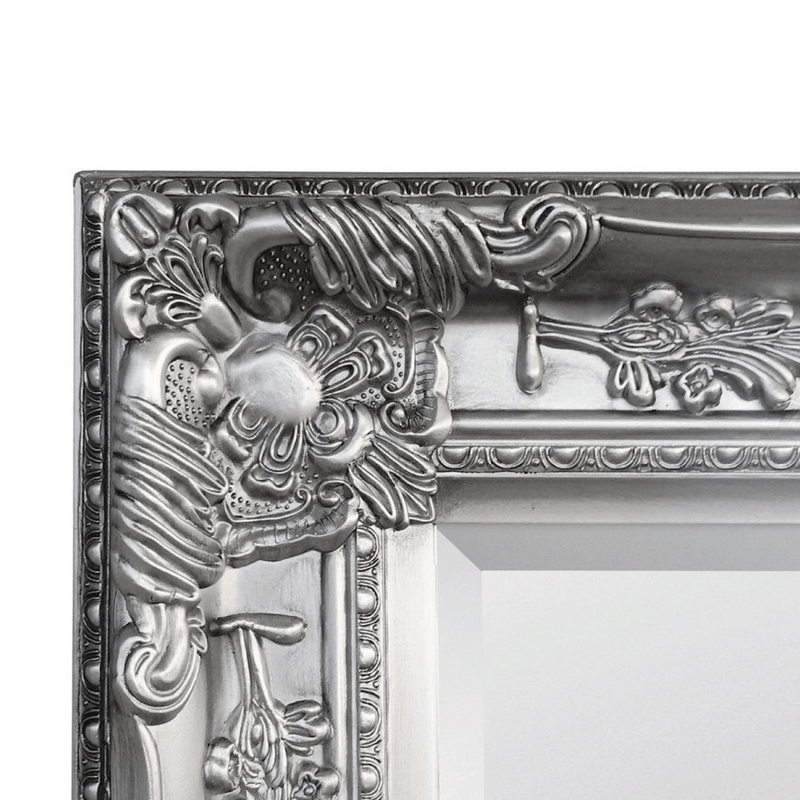 Palais Pewter Effect Dresser Long Wall Mirror by Lavishway | Wall Mirrors-61275