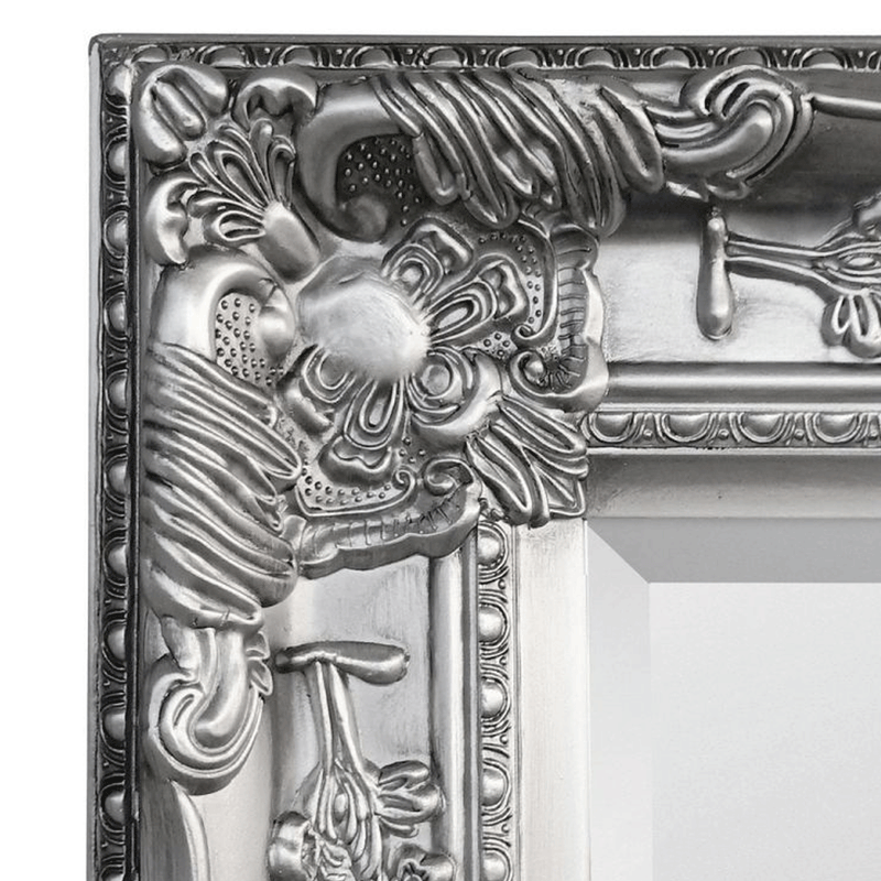 Palais Pewter Effect Lean Dresser Wall Mirror by Lavishway | Wall Mirrors-61265