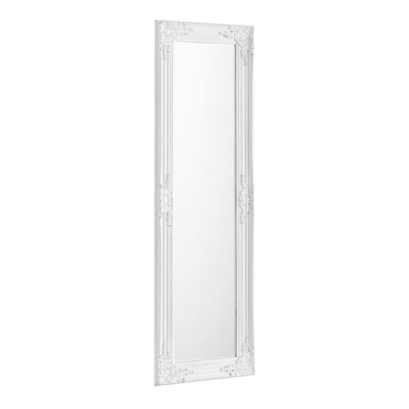 Palais White Wooden Dresser Long Wall Mirror by Lavishway | Wall Mirrors-61257