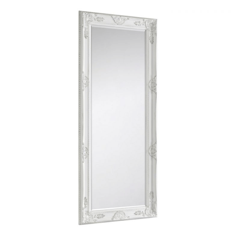Palais White Lean Dresser Wall Mirror by Lavishway | Wall Mirrors-61256