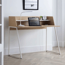 Palmer Melamine & Metal Oak Effect Desk by Lavishway | Reclaimed Wood Desks-61250