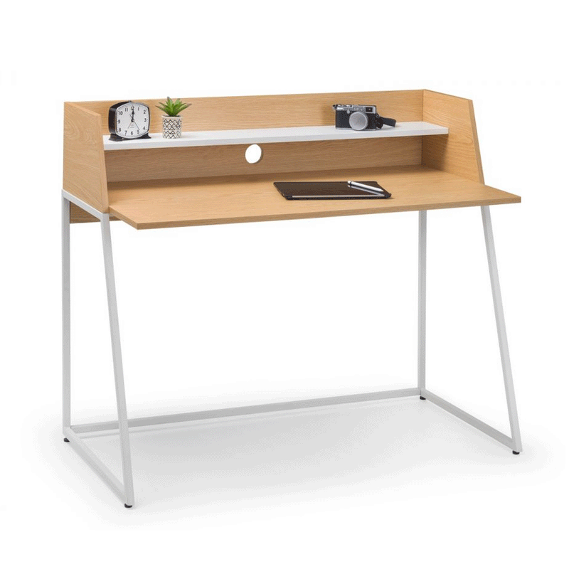 Palmer Melamine & Metal Oak Effect Desk by Lavishway | Reclaimed Wood Desks-61251