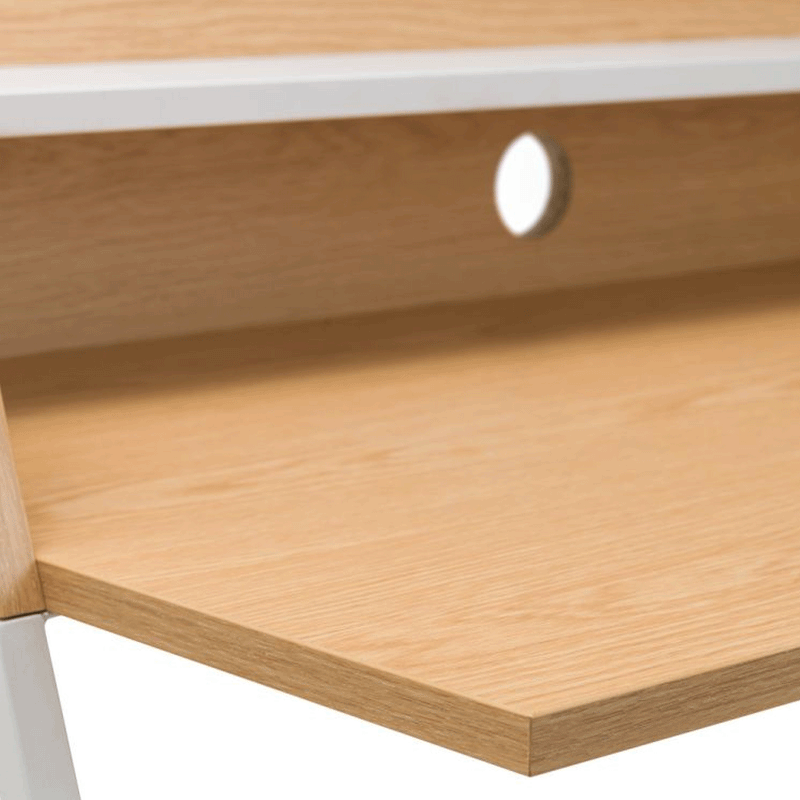 Palmer Melamine & Metal Oak Effect Desk by Lavishway | Reclaimed Wood Desks-61255