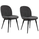 Pamina Faux Leather Dining Chair Set of 2 by Lavishway | Dining Chairs-23029