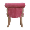 Paola Unique Pink Velvet Studded Chair by Lavishway | Bedroom Chairs-57932