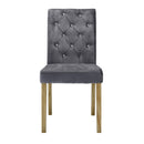 Paris Silver Dining Velvet Chair Set of 2 by Lavishway | Dining Chairs-33565